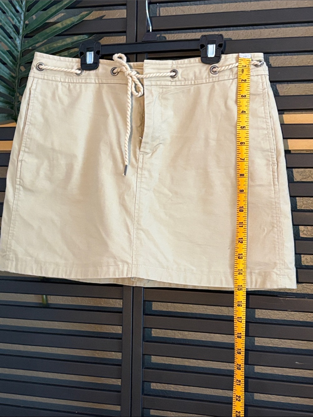 Dockers Rope-Tie Khaki Mini Skirt